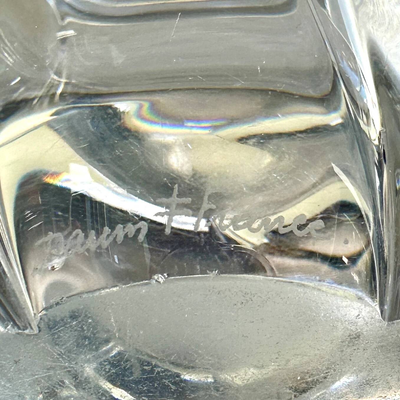 Daum france signed crystal vase – vintage piece