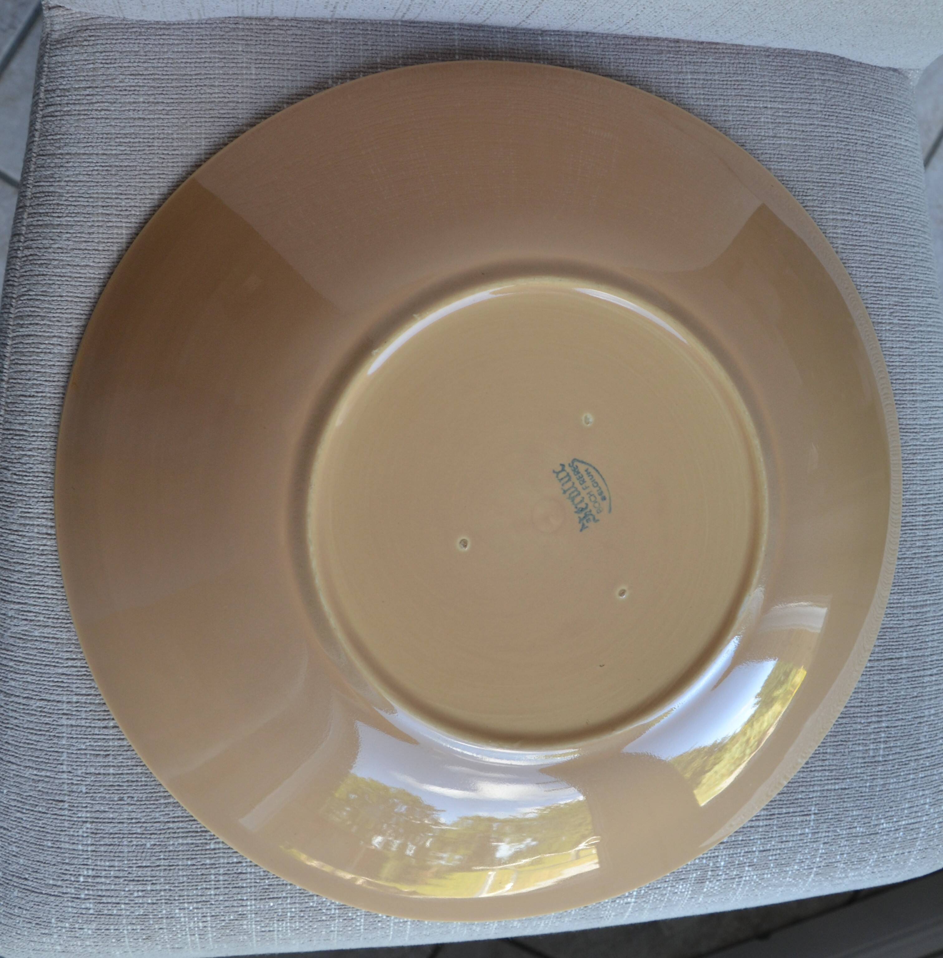 Large dish/bowl Keralux Boch "Cordaline" 1956