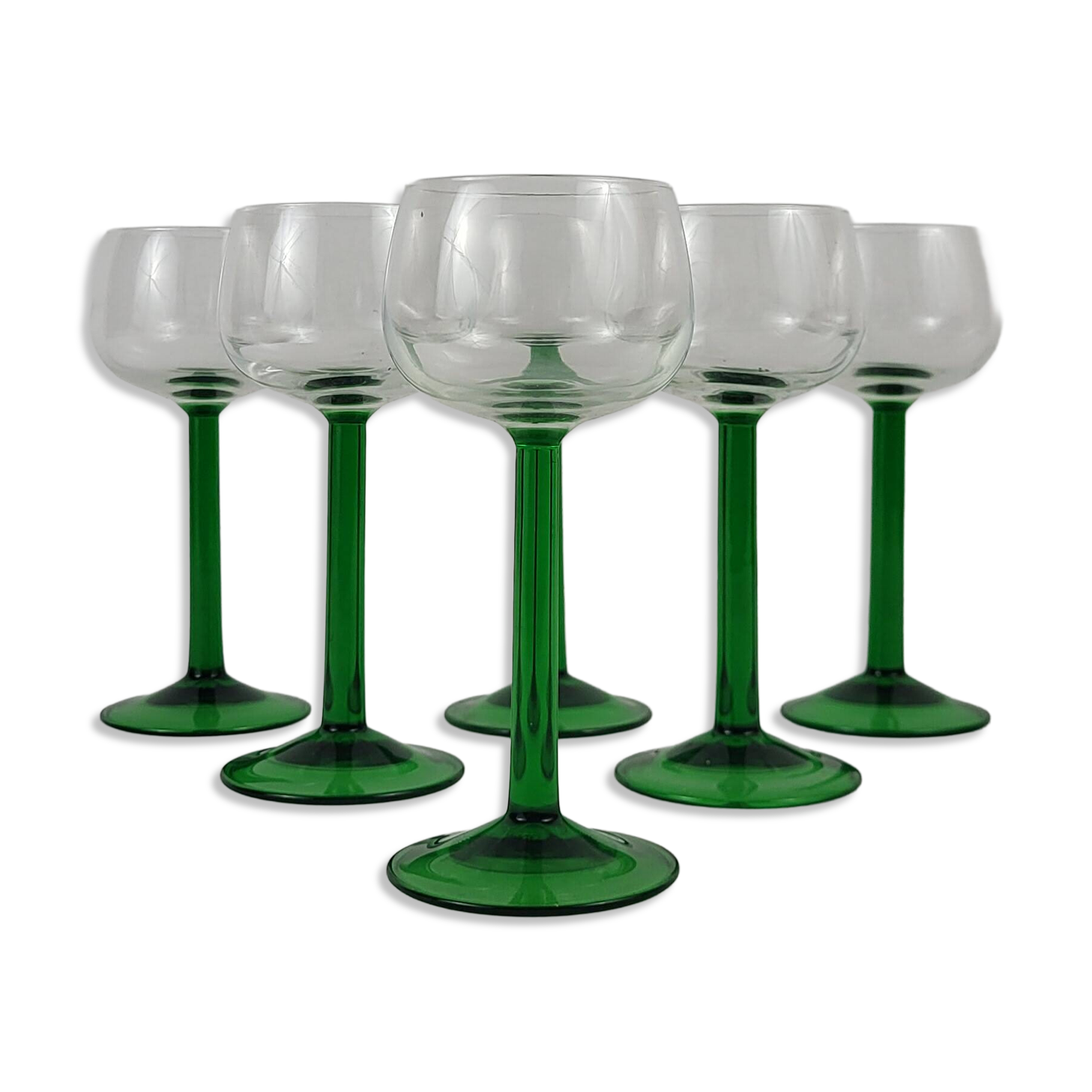 6 Alsace wine glasses 1970s