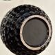 Large storage compartment - vintage 80´s ashtray: black golf ball ceramic
