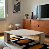 Travertine coffee table