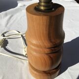 Solid wood lamp foot dug 70's