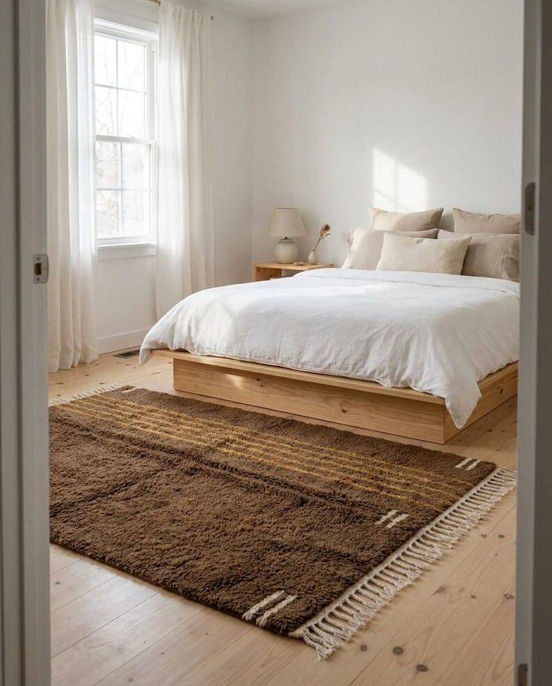 Berber carpet made of natural wool, traditionally handwoven, 2.5/3.5 m.