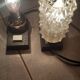 Hillebrand lamps chiseled glass 70s, set of 2