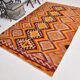 6x9 Orange & Balck Handmade Tribal Vintage Kilim Rug