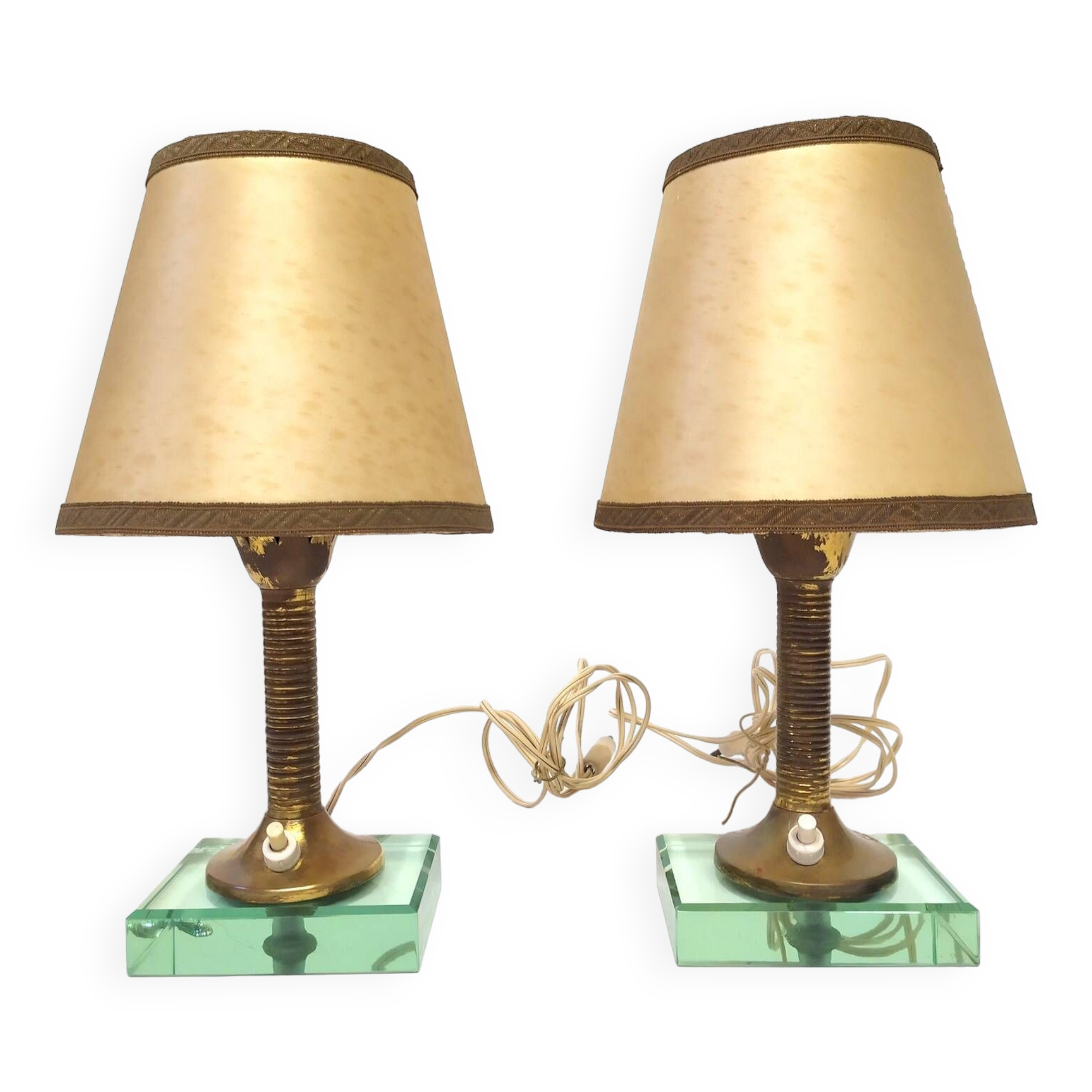 Table Lamps Pietro Chiesa style , 1940s, Set of 2