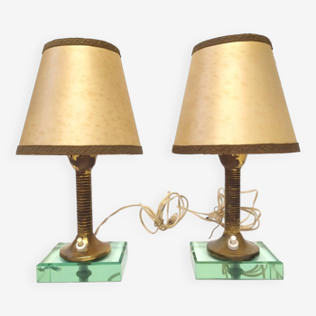 Table Lamps  Pietro Chiesa style , 1940s, Set of 2