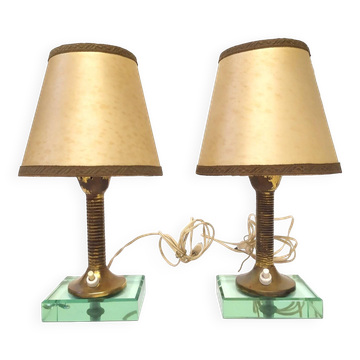 Table Lamps  Pietro Chiesa style , 1940s, Set of 2