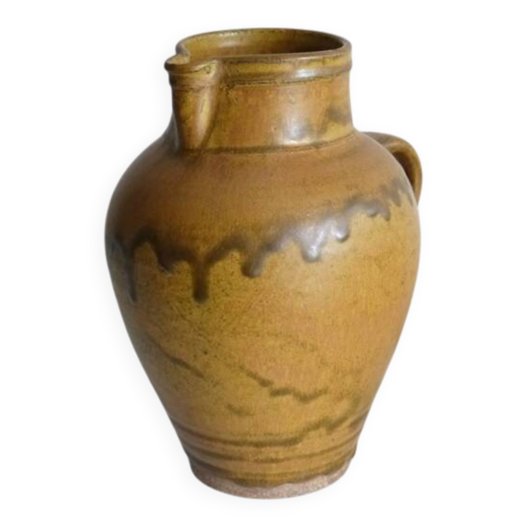 Handled stoneware vase by Michel Pastore