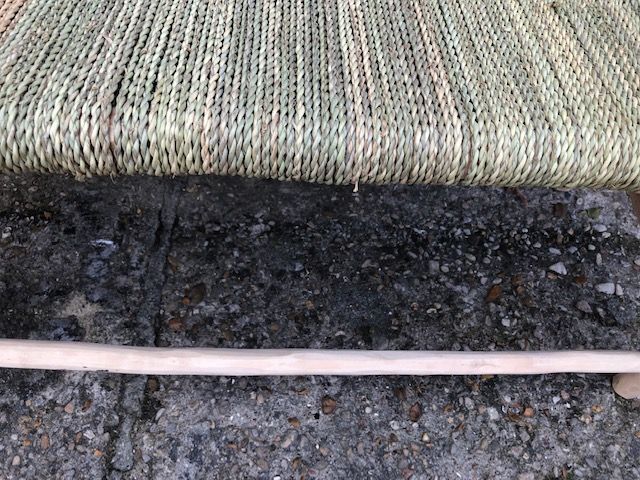 Traditional bench in doum and wood