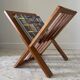 Vintage geometric magazine rack