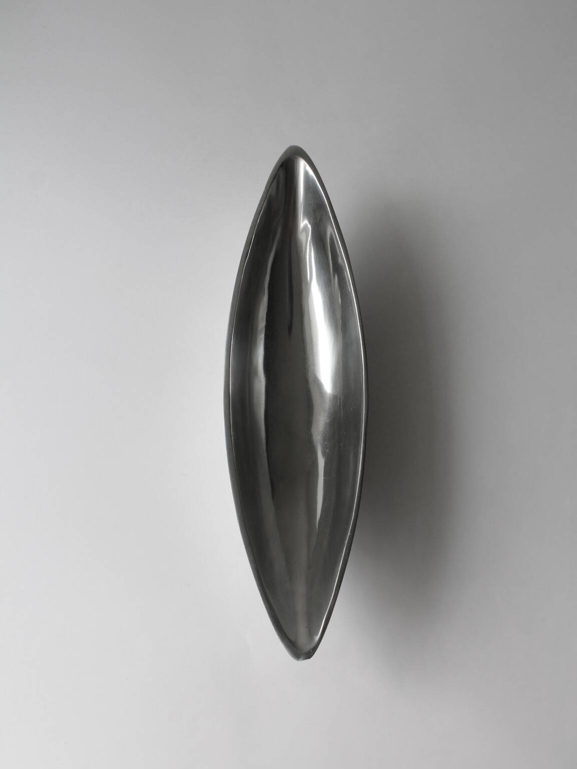 Polished Aluminum Long Deep Bowl