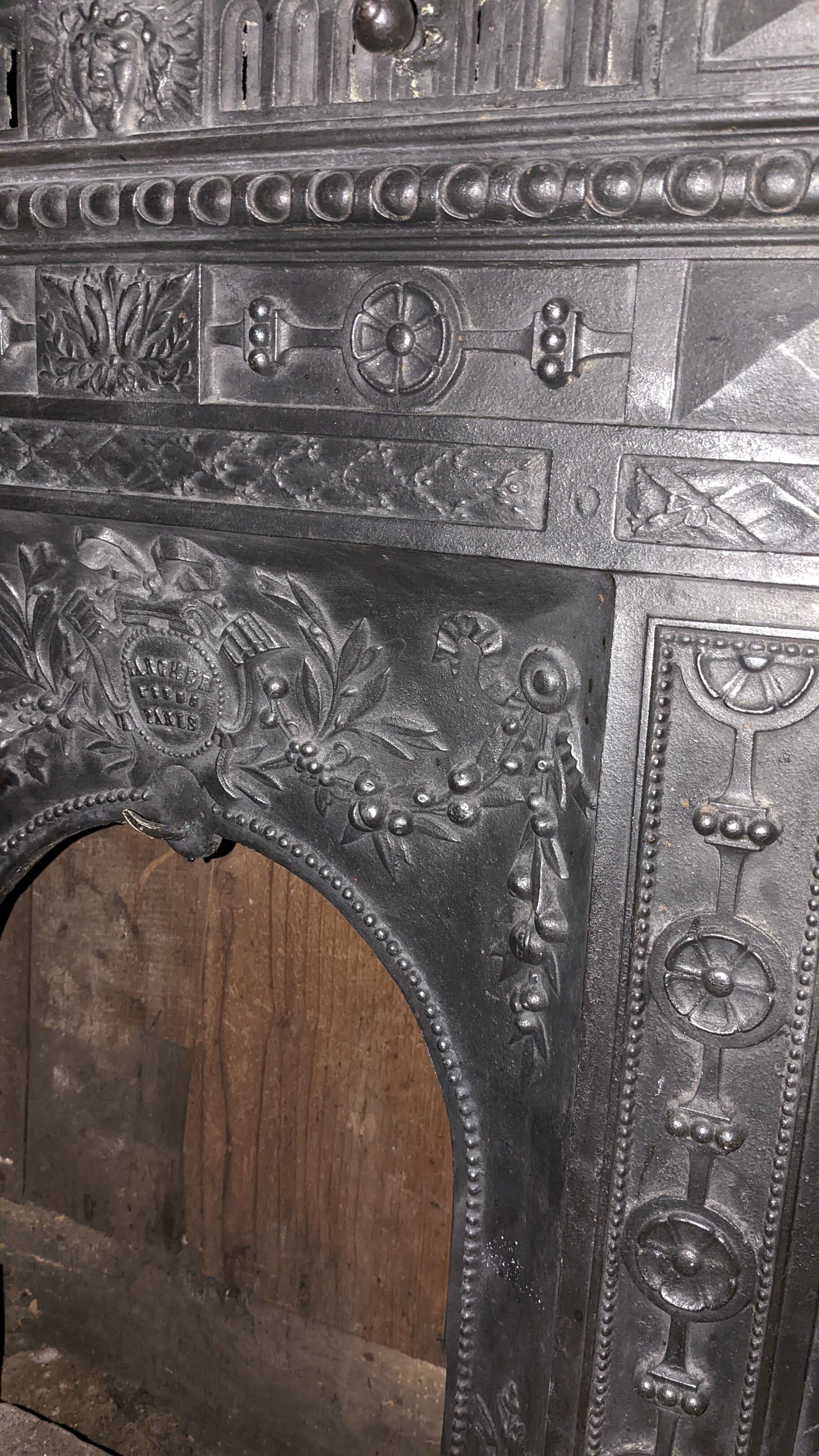 Traditional prussian black marble stove