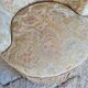Antique flowered toad armchair with fringes