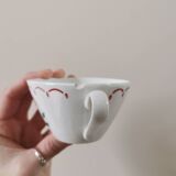 Badonviller retro mugs, red rose