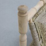 Vintage Low Rope Chair in Natural Teak, 1970s