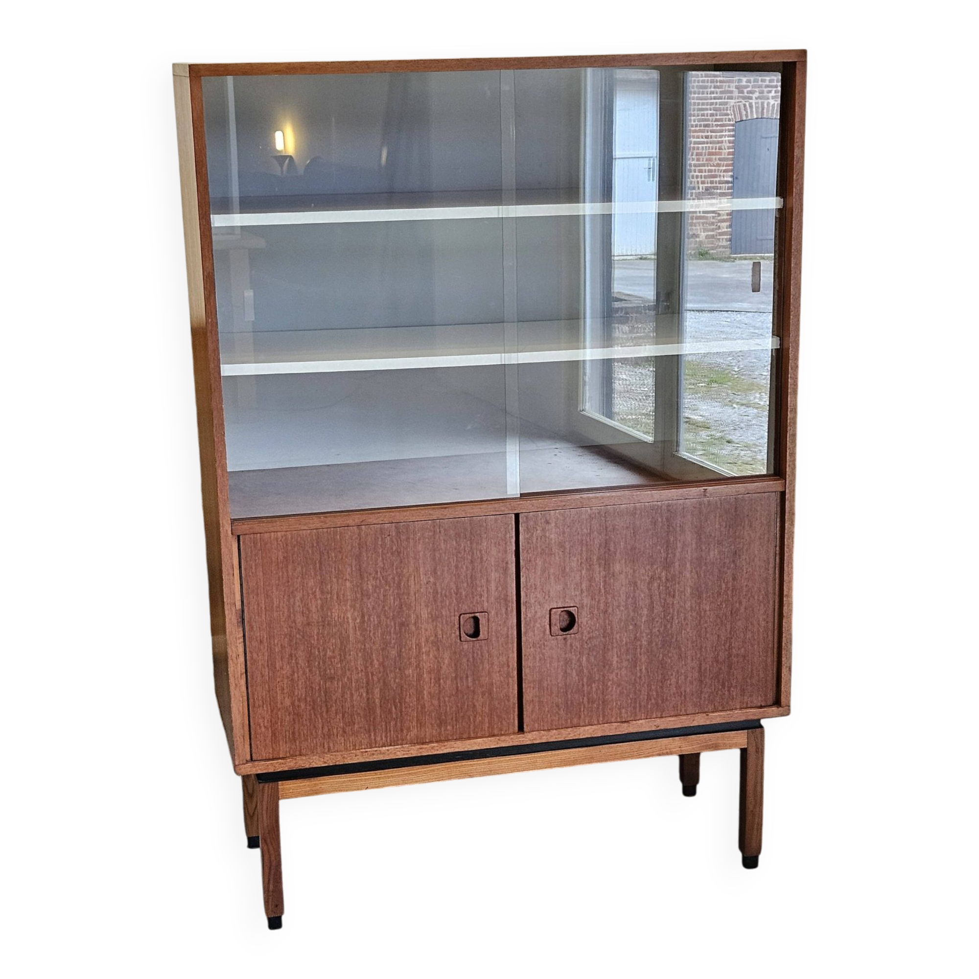 Small MDK display case / teak veneer bookcase 1960 Scandinavian design