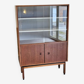 Petite vitrine MDK / bibliothèque placage teck 1960 design scandinave