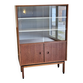 Small MDK display case / teak veneer bookcase 1960 Scandinavian design