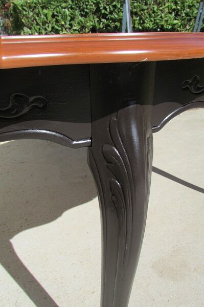 Oval table of style Louis XV cherrywood