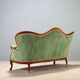 Antique Louis-Philippe canapé in mahogany and velvet, Italy, 19th century