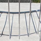 Set of 2 chrome metal chairs, Italian style from the 70s