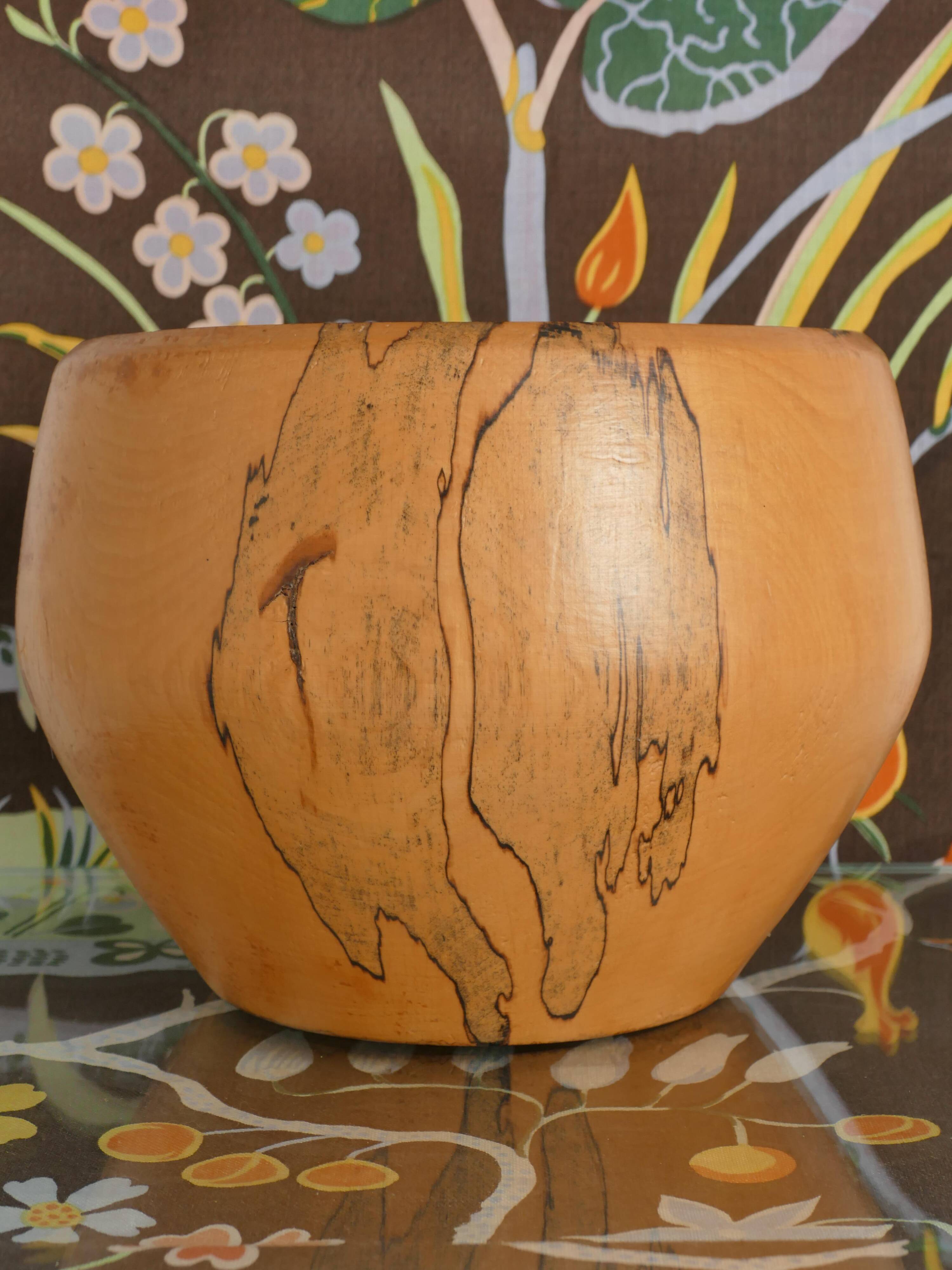 Mid-century Modern Hand-carved Wood Bowl, James Eriksson, Tasserud Sweden 1970s