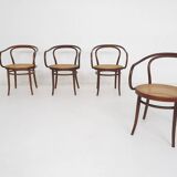 Set of 4 Ligna arm chairs model 209, Czechoslovakia 1970's