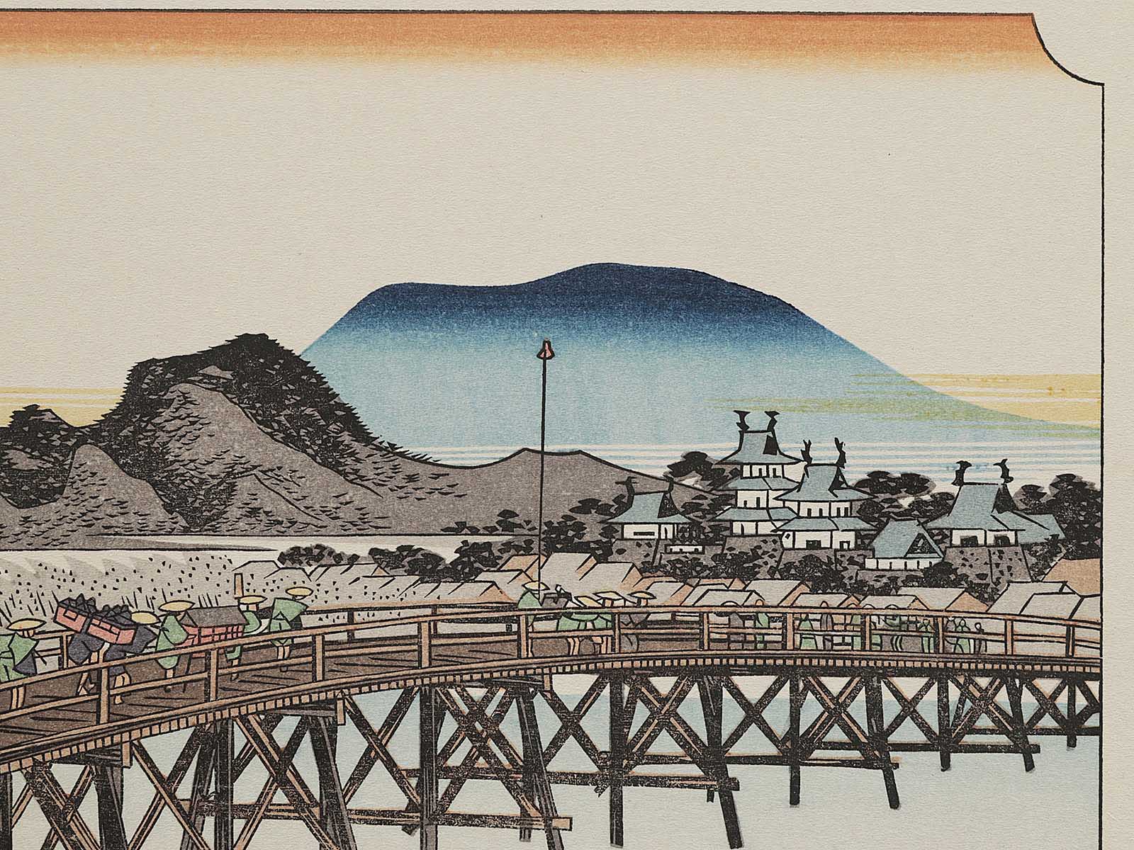 Estampe Utagawa Hiroshige Okazaki
