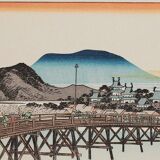 Estampe Utagawa Hiroshige Okazaki