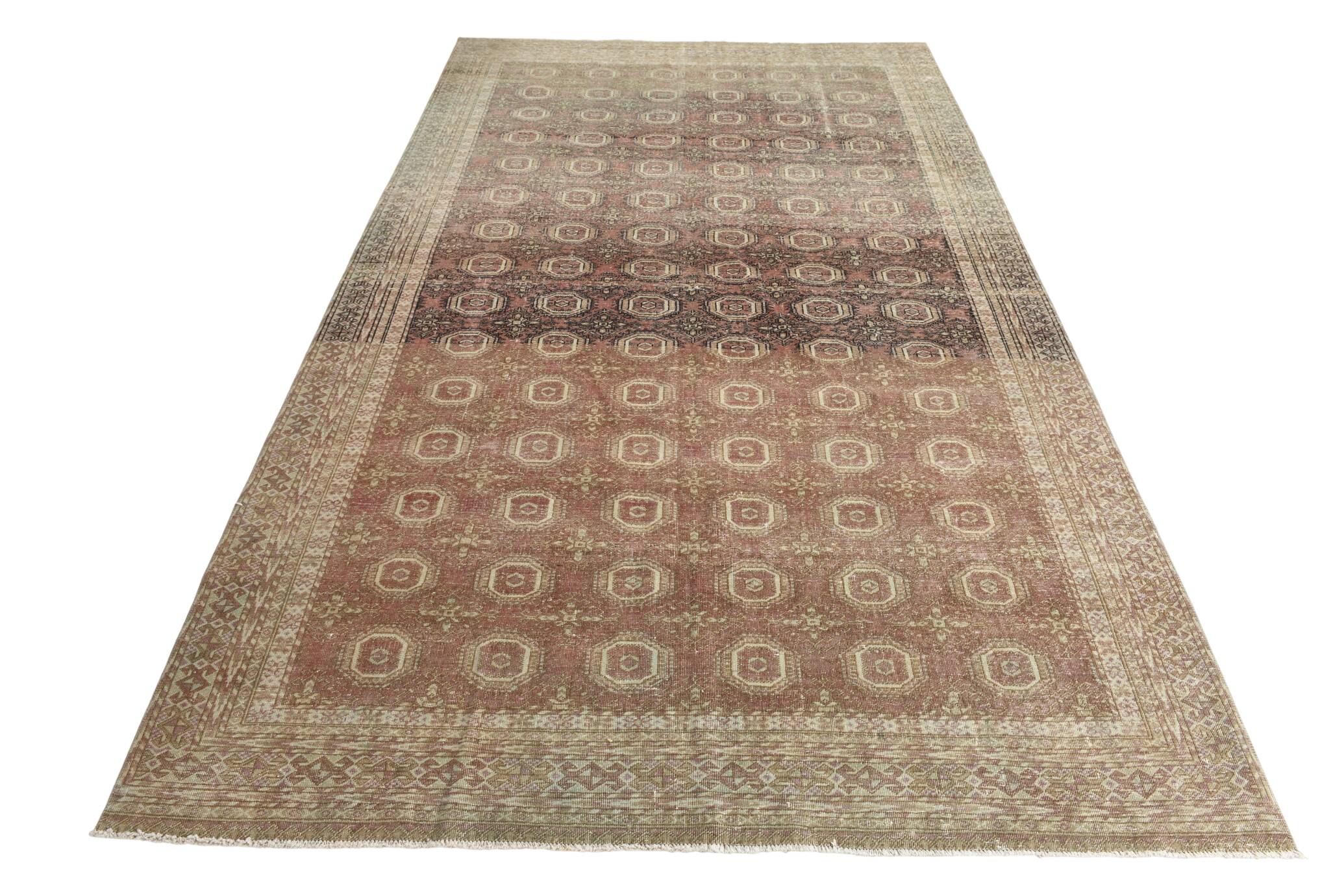 6x10 Dusty Rose & Brown Classic Persian Rug, 178x293Cm