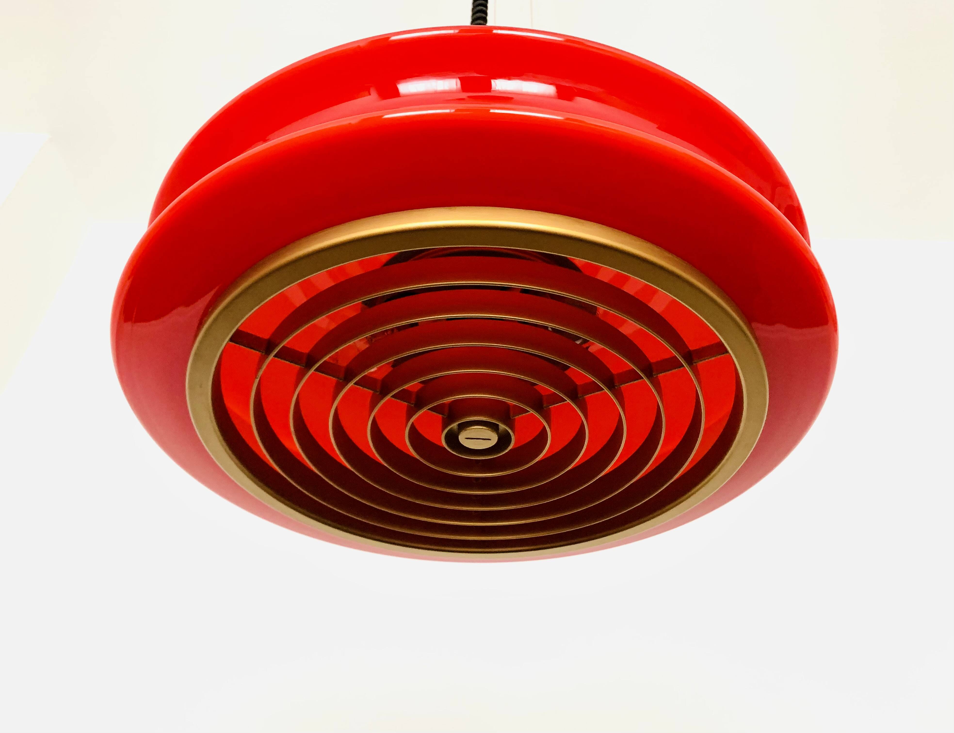 1 of 3 Adjustable Orion Glass Pendant Lamps from Staff
