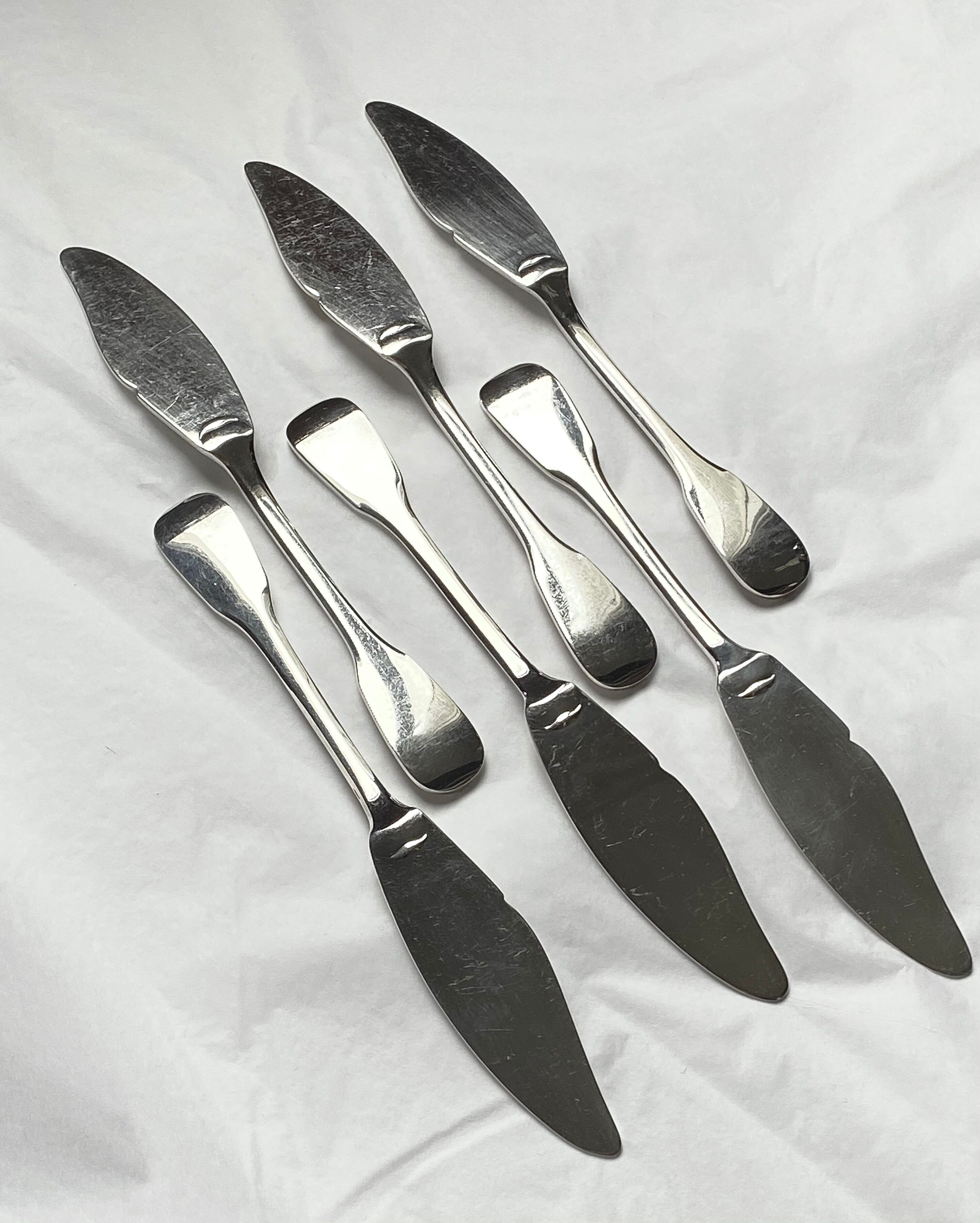 Puiforcat Hermes set of 6 fish knives