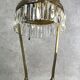 Large Jugendstil desk lamp with crystals