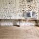 Banc de ferme ancien en bois, rénové