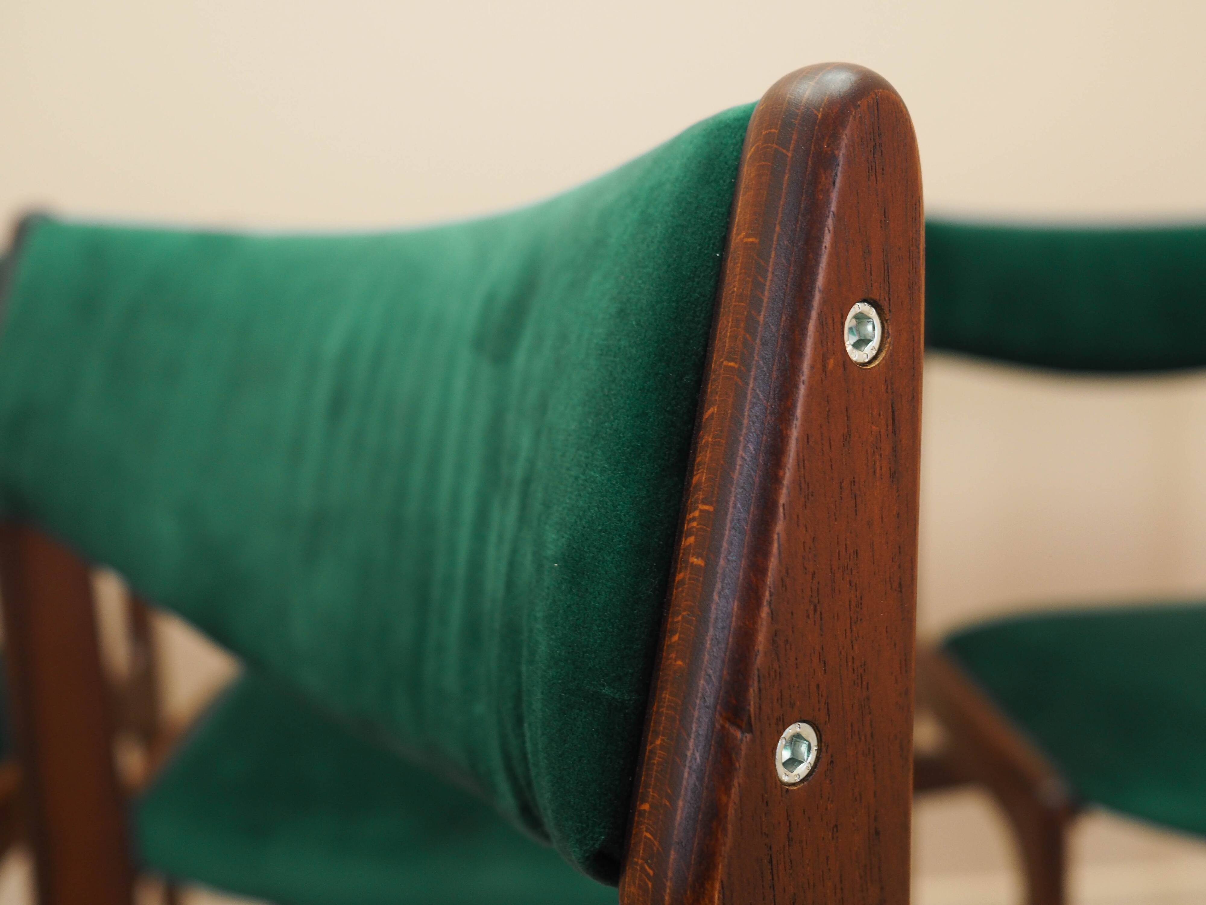 Set of six teak chairs, Danish design, 1970s, production: Denmark