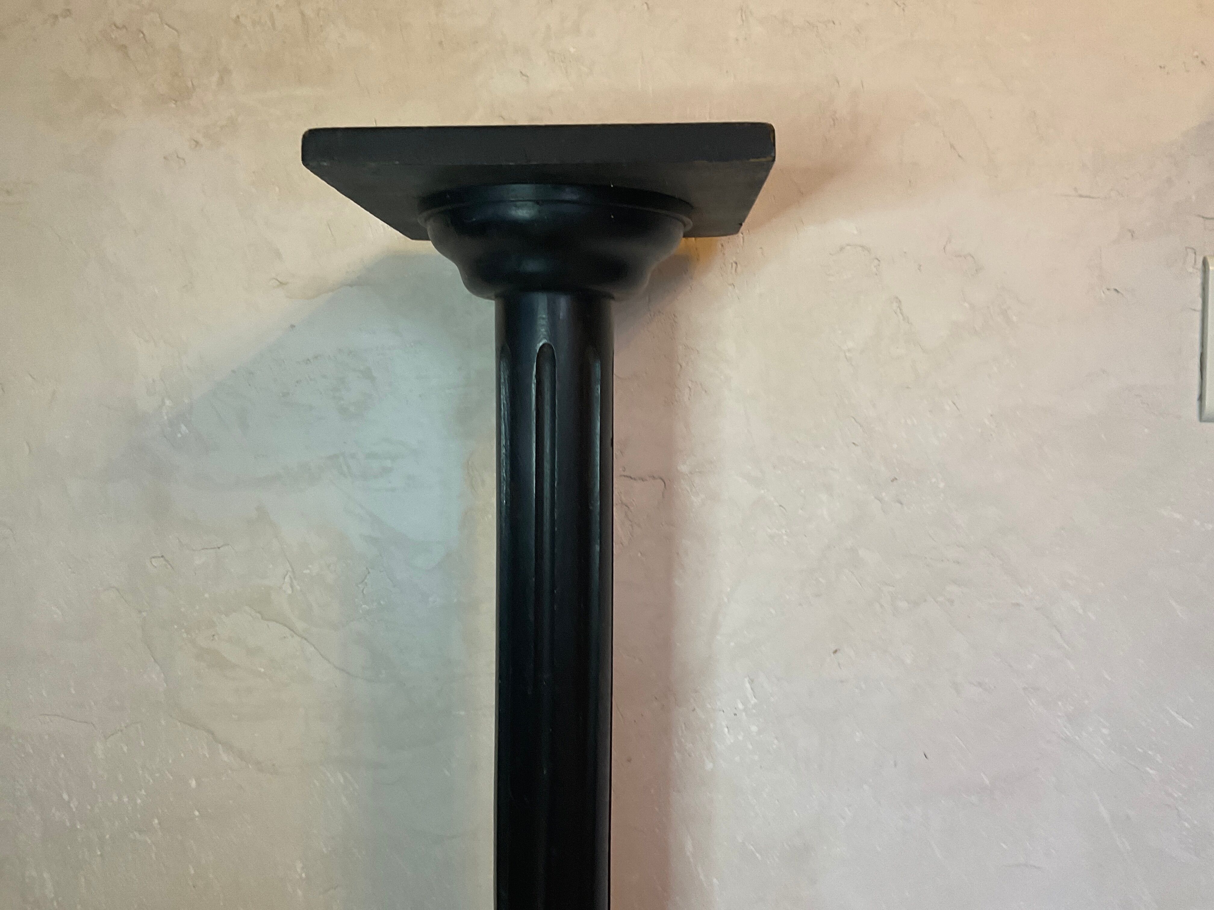 Old blackened wooden column harness Napoleon III