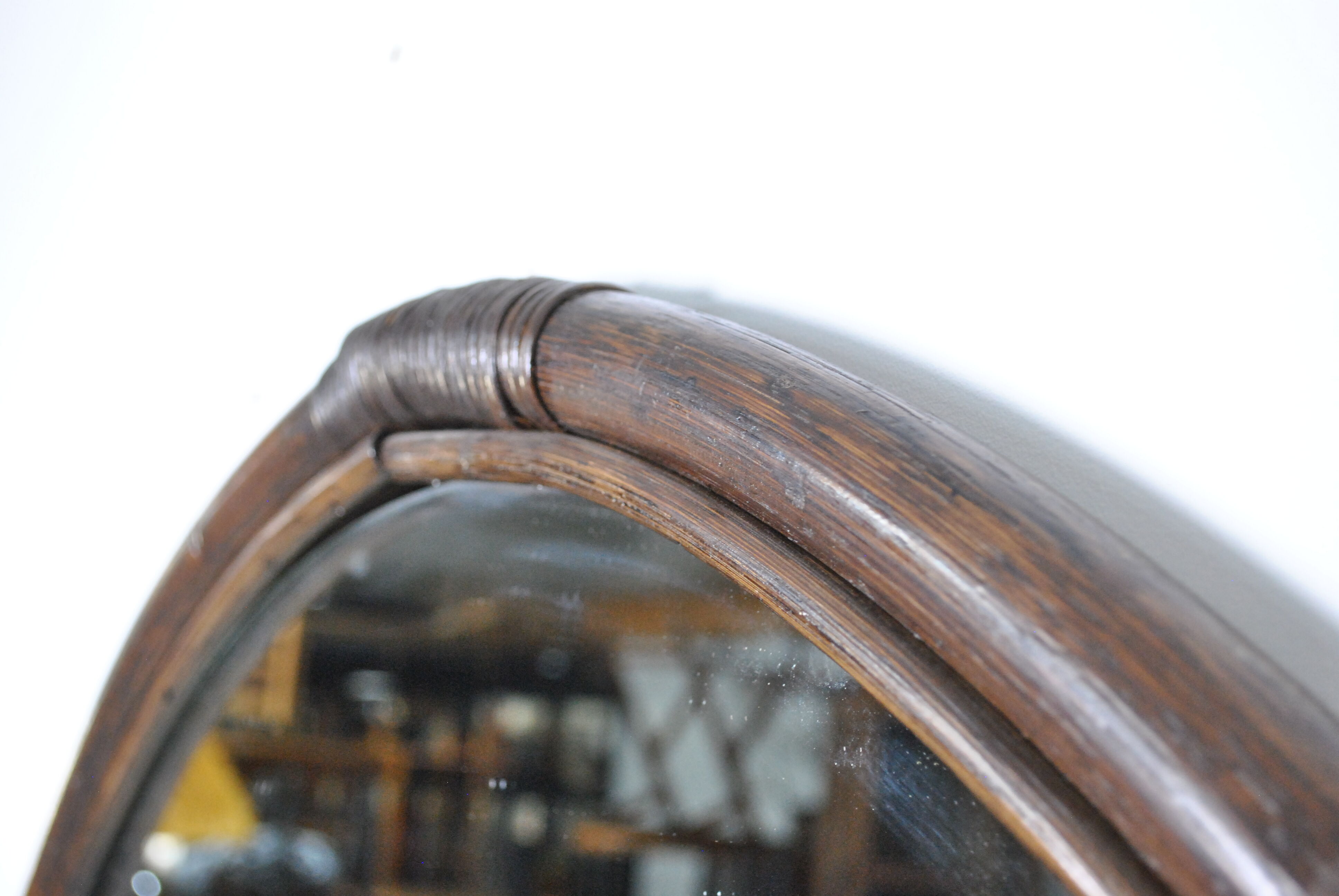 Large rattan mirror 96 cm