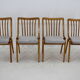 1960s beech dining chairs Czechoslovakia