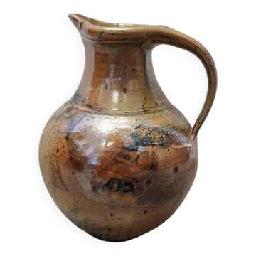 Vintage Handmade Brown Ceramic Jug, 1960/70s
