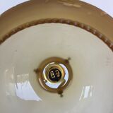 Vintage hanging lamp in frosted glass and floral prints