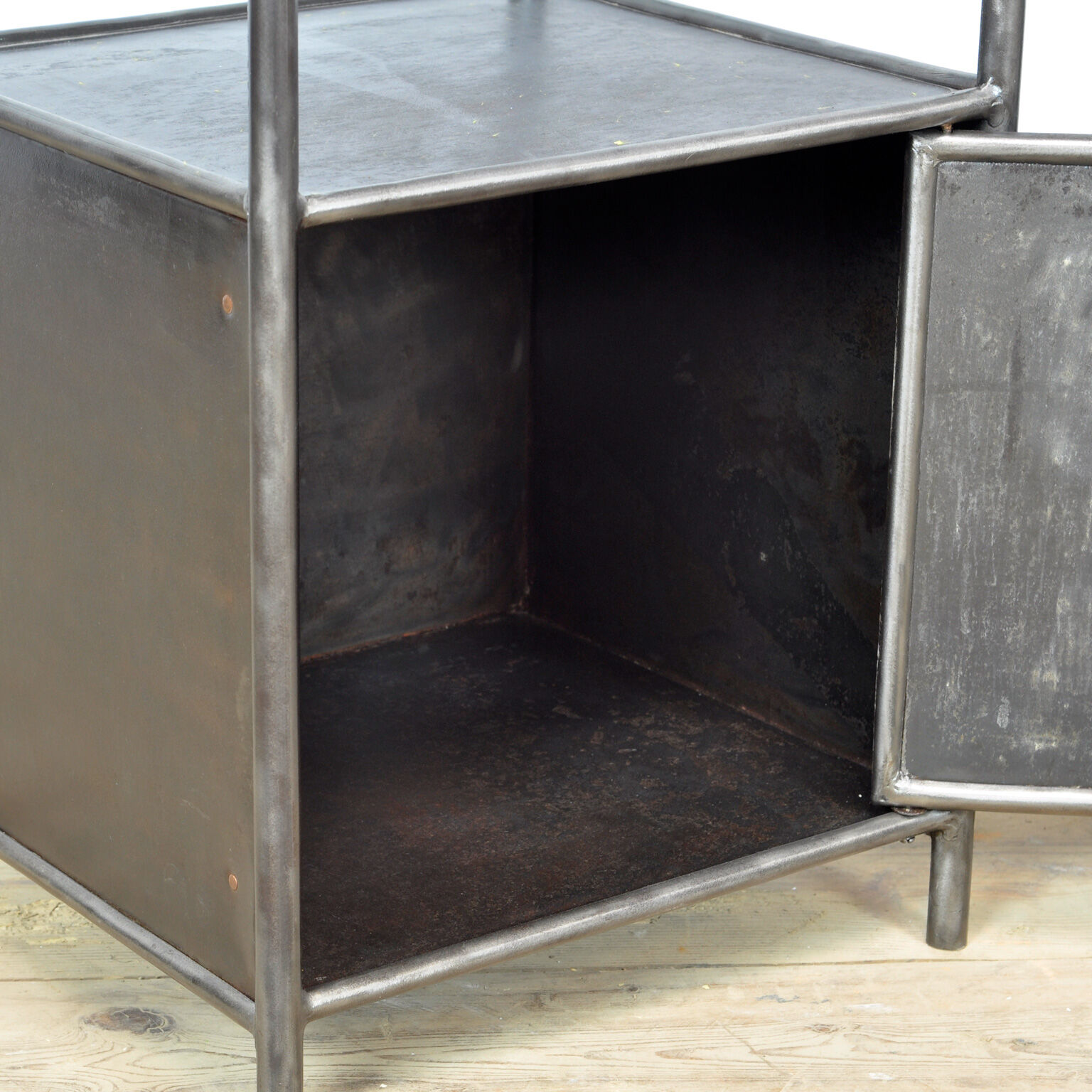 Set iron nightstand, 1920's