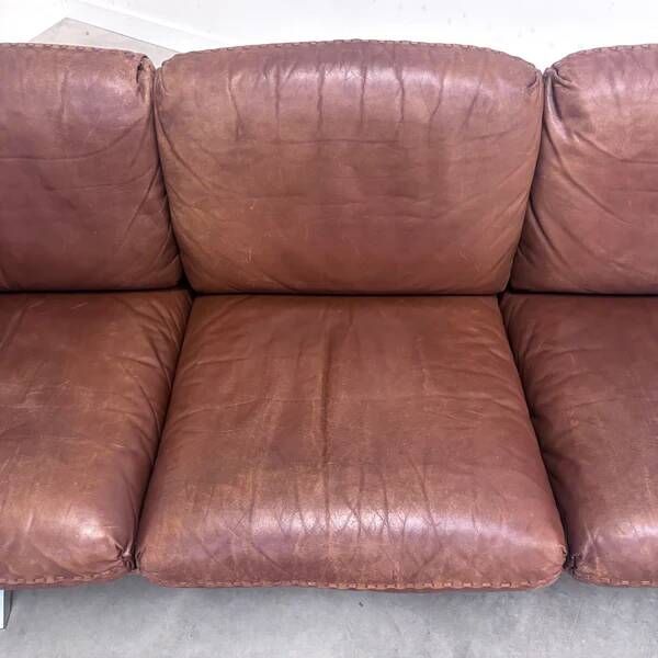 Cognac leather De Sede DS31 sofa, 1970s