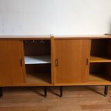 Paire de buffets modernistes en bois