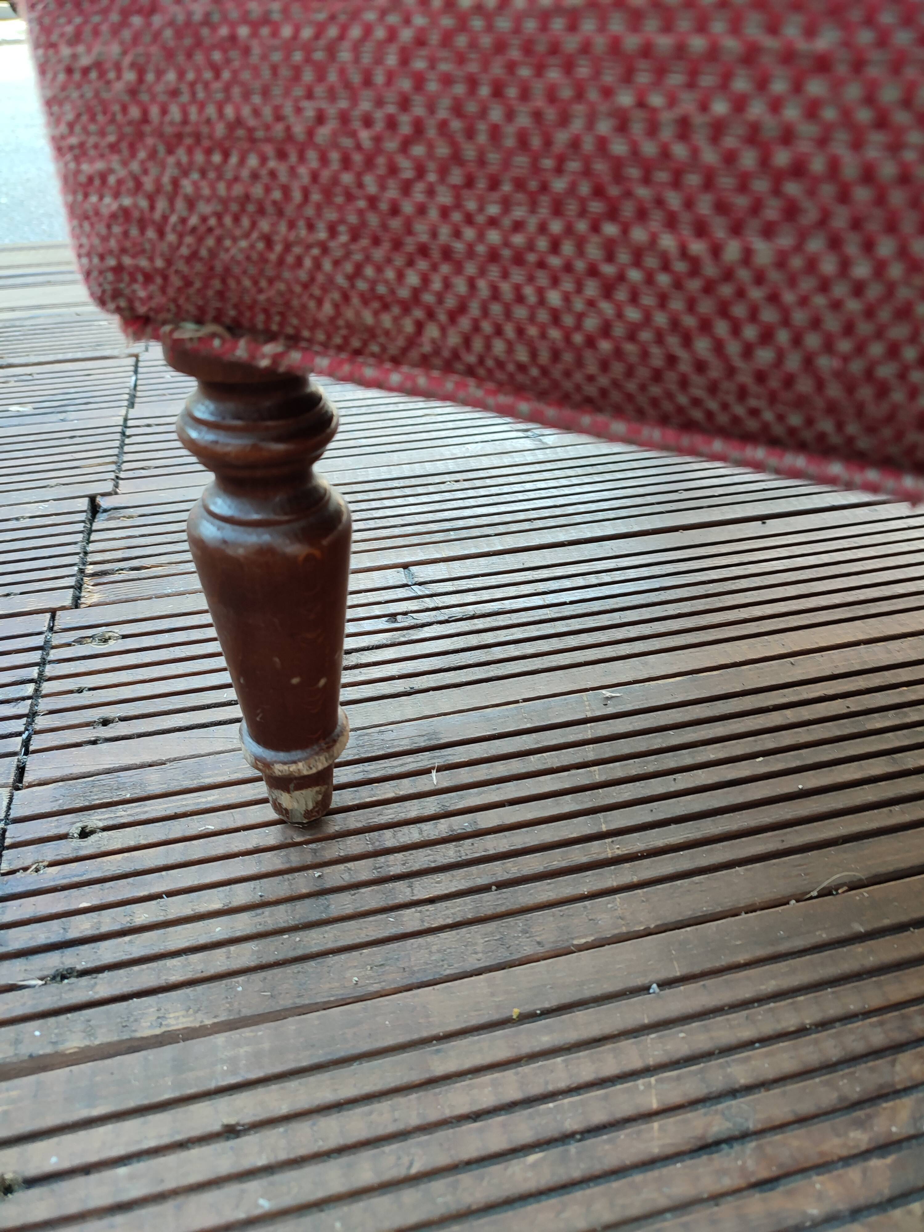 Pair of classic low chairs without arms