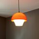 Plafonnier "champignon" orange et blanc vintage (1960-1970)