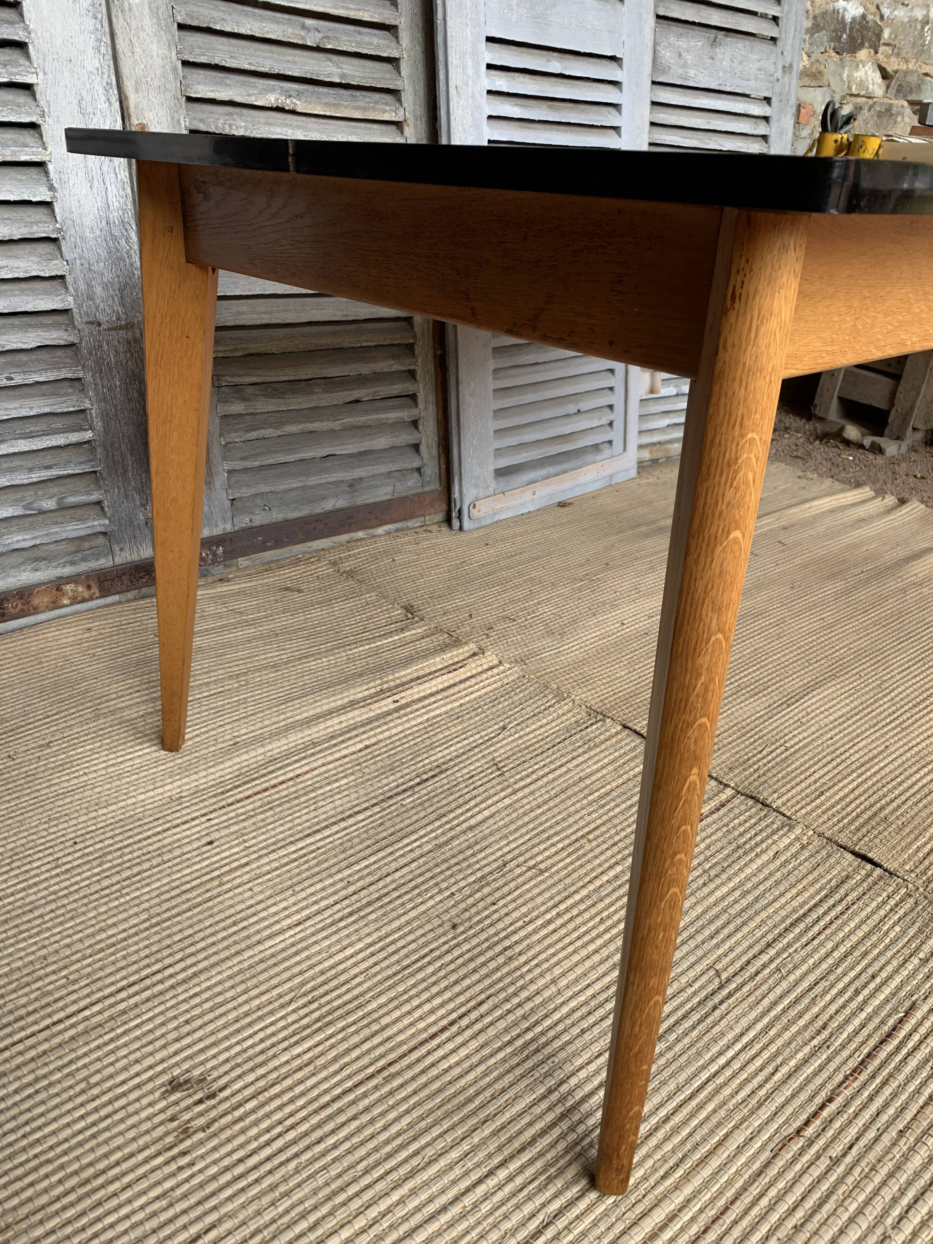 Table dining compass feet of the 60s