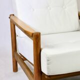 Vintage Armchair in White Ivory, 1970s
