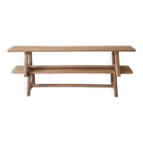 Pair of solid oak benches