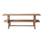 Paire de bancs en chêne massif